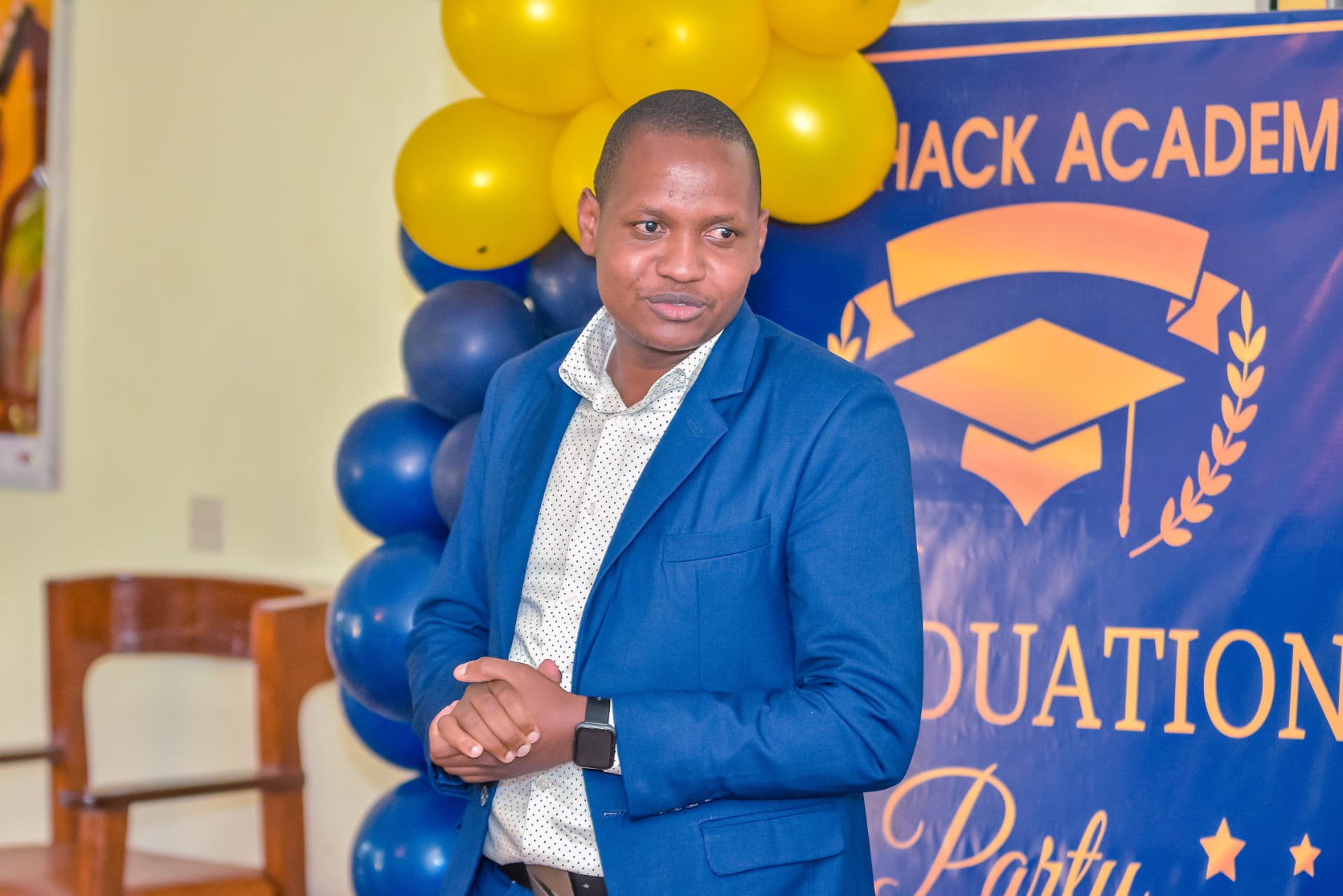 LifeHack International School educator at a school celebration in Nairobi, Kenya