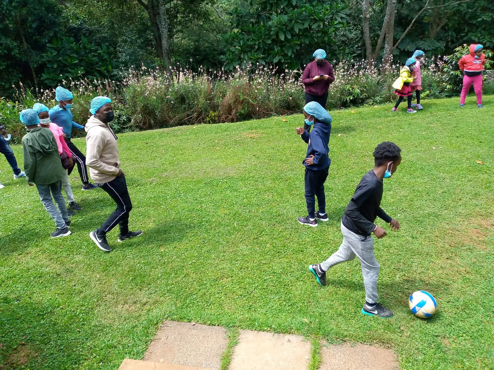 LifeHack students taking part in outdoor games and community activities